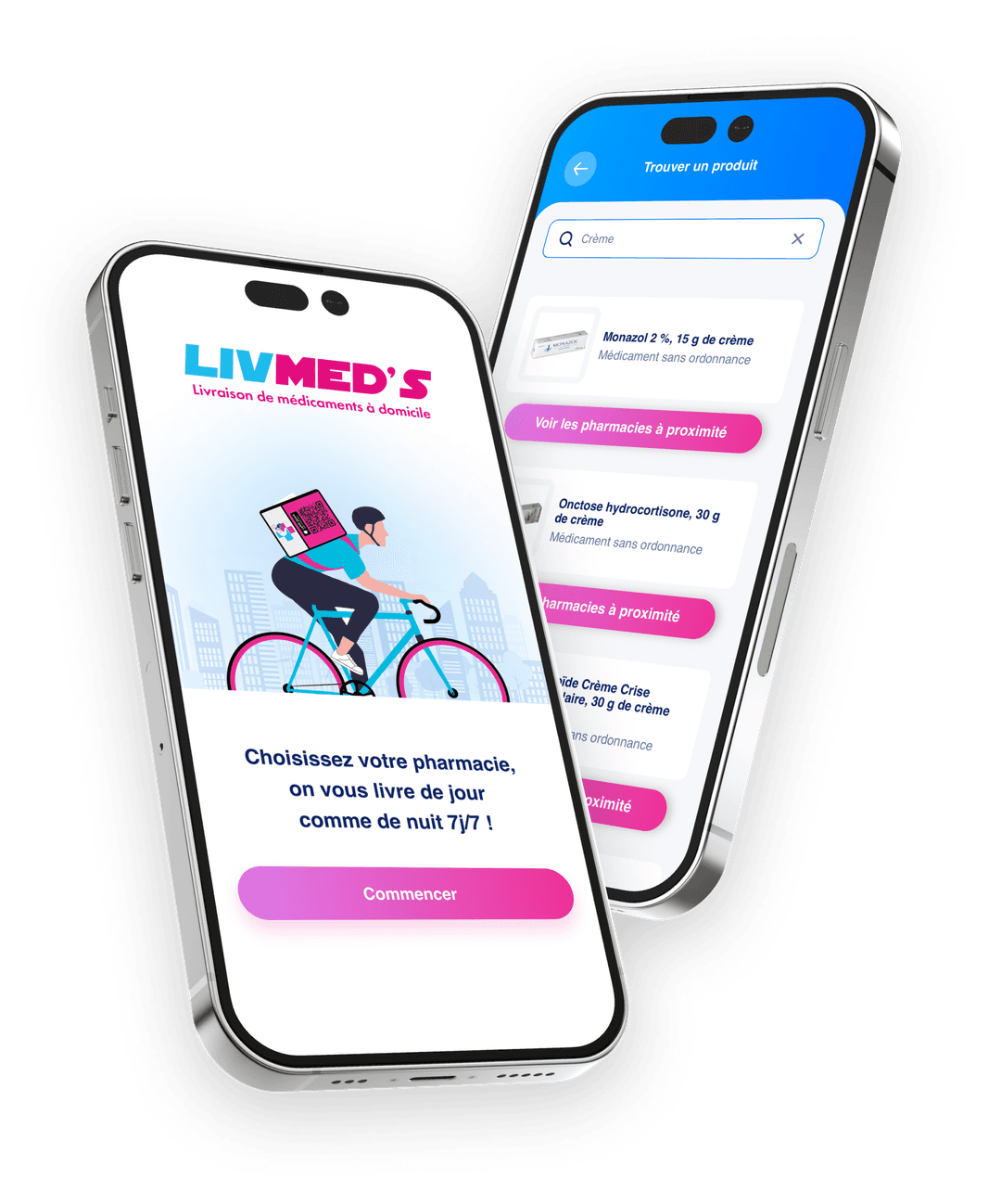 Commandez votre ordonnance et des produits de parapharmacie sur l’application de livraison à domicile Livmed’s